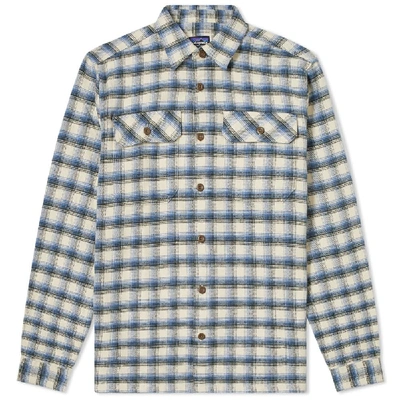 Patagonia Fjord Regular Fit Organic Cotton Flannel Shirt In White