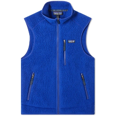 Patagonia Retro Pile Vest In Blue