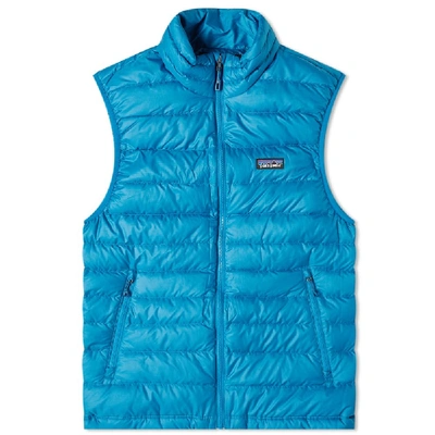 Patagonia Down Sweater Vest In Blue