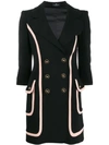 ELISABETTA FRANCHI FITTED DOUBLE-BREASTED COAT