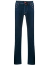 JACOB COHEN MID RISE SLIM-FIT JEANS