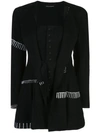 YOHJI YAMAMOTO CORSETED LAYER BLAZER