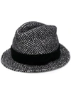 DOLCE & GABBANA STRIPED TRILBY HAT