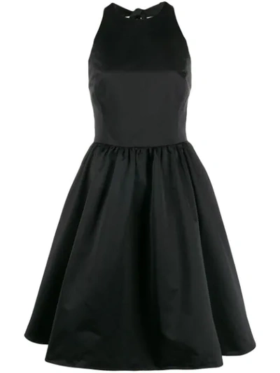 Polo Ralph Lauren Sleeveless Flared Mini Dress In Black