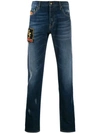 LORDS AND FOOLS KING PATCH STRAIGHT JEANS