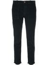 Nili Lotan Plain Slim Cropped Trousers In Black