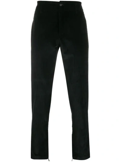 Ferragamo Corduroy Slim Trousers In Black