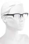 Quay Hardwire 50mm Blue Light Blocking Optical Glasses - Black Clear/ Clear Blue Light In Black Clear/ Clear Blue Light