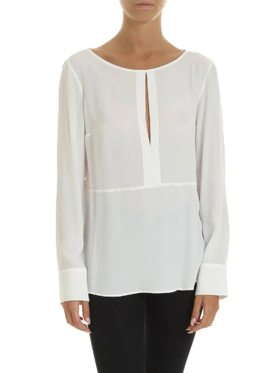 Dondup White Silk Blouse