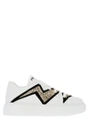 PRADA WHITE LEATHER SNEAKERS,1E881LF0453KFSF0DQS