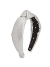 LELE SADOUGHI Metallic Faux-Leather Knot Headband
