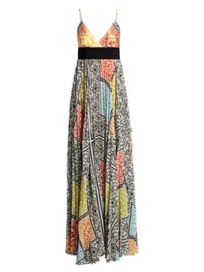 Silvia Tcherassi Genevive Sleeveless Mosaic-print Maxi Dress In Desert Dawn Multi
