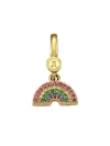 JUDITH LEIBER 14K GOLDPLATED STERLING SILVER & CUBIC ZIRCONIA 4-ROW RAINBOW CHARM,400011809796