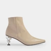 YUUL YIE Martina Boots in Beige Smooth Leather