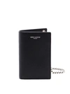 SAINT LAURENT GRAINED LEATHER CHAIN WALLET