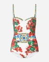 DOLCE & GABBANA PRINTED ONE-PIECE SWIMSUIT