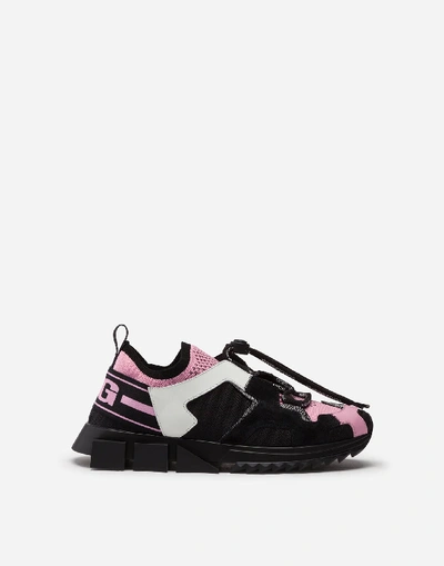 Dolce & Gabbana Sorrento Trekking Chunky Sneakers In Pink