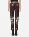 DOLCE & GABBANA HIGH-WAISTED BAROQUE FLORAL JACQUARD trousers