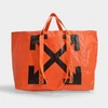OFF-WHITE Arrows Tote Bag in Orange and Black PVC