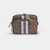 Burberry Monogram Stripe E-canvas Camera Bag In Beige