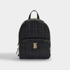 BURBERRY TB Backpack in Black Quilted Lamb Leather