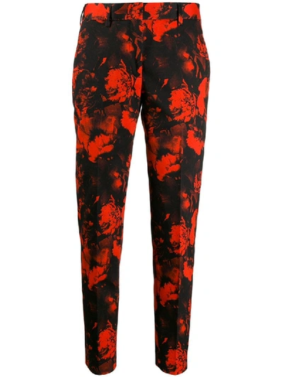 Paul Smith Tailored Two Tone Trousers In Red