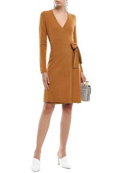 Diane Von Furstenberg Woman New Linda Cashmere Wrap Dress Camel