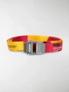 Off-white 3.5cm Red And Yellow 2.0 Industrial Logo-print Webbing Belt In Yellow