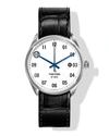 Tom Ford N.002 40mm Round Alligator Leather Watch In White/black