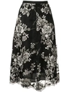 ANTONIO MARRAS FLORAL-EMBROIDERED SKIRT