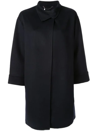 Anteprima Wrap Front Coat In Black