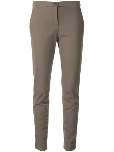 Anteprima Thermal Slim Fit Trousers In Brown