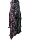 GIVENCHY SCHULTERFREIES KLEID MIT BLUMEN-PRINT