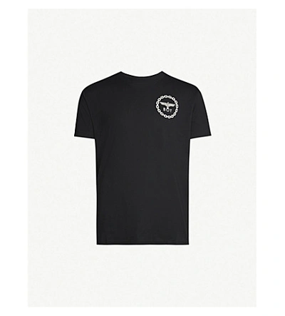 Boy London Graphic-print Cotton-jersey T-shirt In Black/white