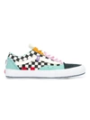 Vans Color Block And Check Print Ua Old Skool Cap Lx Sneakers