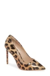 Steve Madden Vala Pointy Toe Pump In Leopard Patent