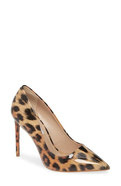 Steve Madden Vala Pointy Toe Pump In Leopard Patent