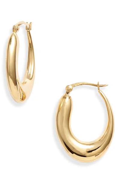 Argento Vivo Oval Hoop Earrings In Gold