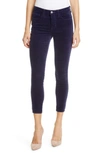 L AGENCE MARGOT VELVET CROP SKINNY JEANS,2294VTN