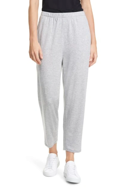 Eileen Fisher Women's Stretch Terry Slouchy Ankle Pants In Dark Pearl