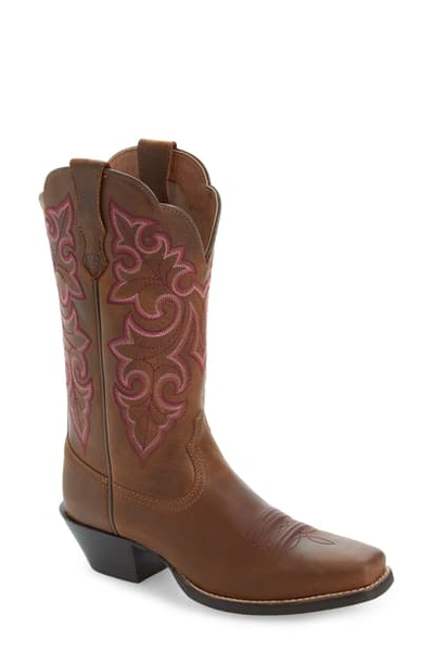 Ariat Roundup Western Boot In Powder Brown