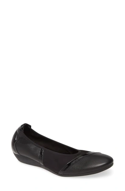 Arche Onyzan Flat In Noir Leather