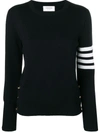 Thom Browne 4-bar Milano Stitch Cotton Sweater In Blue