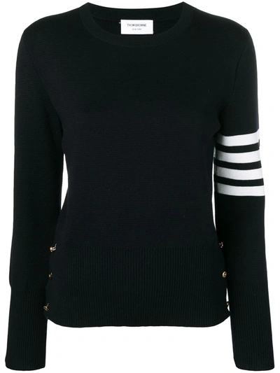 Thom Browne 4-bar Milano Stitch Jumper In Blue