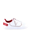 Valentino Backnet Leather Sneakers In White