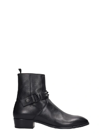 Represent Western Boot High Heels Ankle Boots In Black Suede