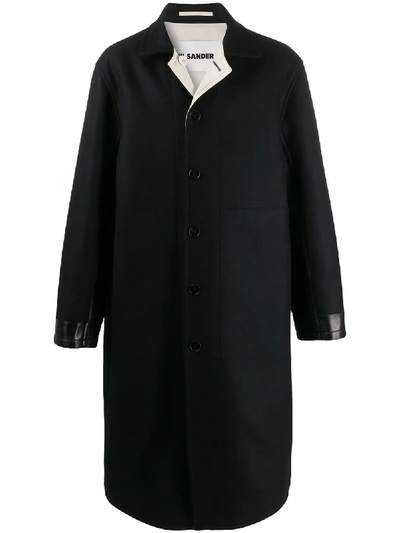 Jil Sander Oversized Coat In 001