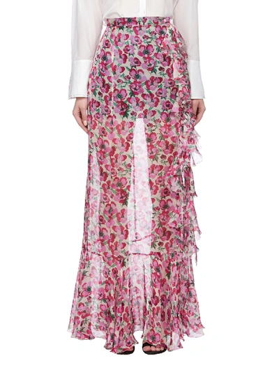 Raquel Diniz St Tropez Print Maxi Skirt In Rosa Multicolor