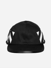 OFF-WHITE CAPPELLO DA BASEBALL IN COTONE CON DIAGONALI