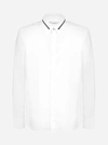 GIVENCHY COTTON SHIRT WITH LOGO ON COLLAR